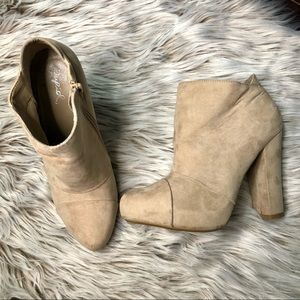 Suede Ankle Booties Shoes